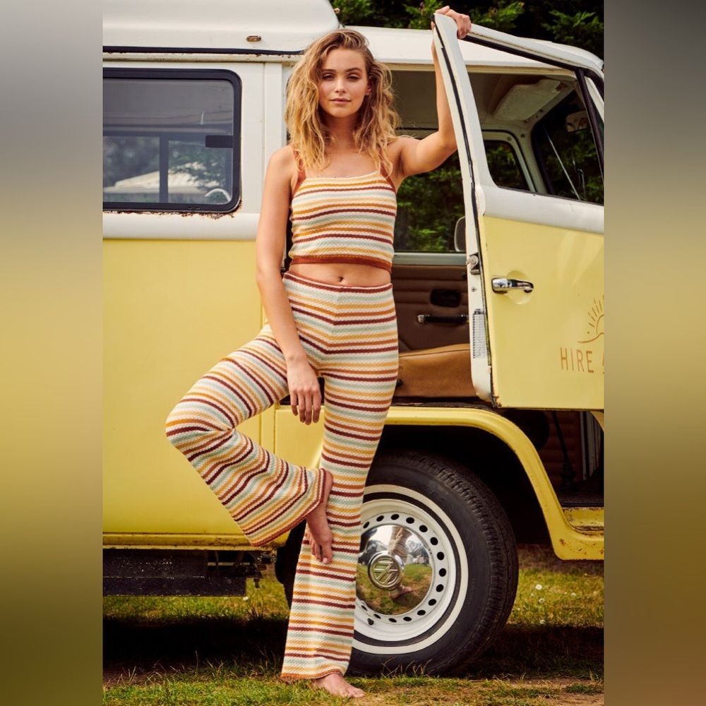 Ghanda Multicolor Striped Flare Pants